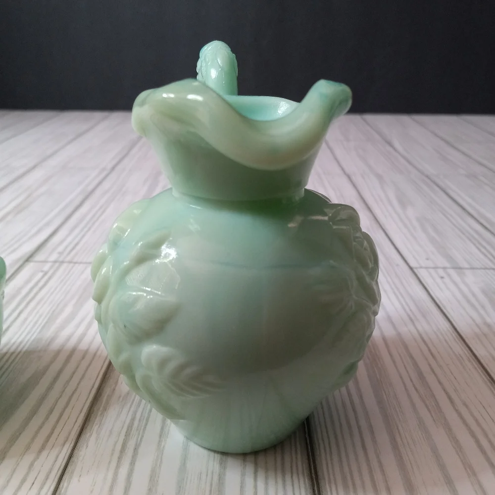 Vintage Avon Floral Moonwind Bath Oil Bottle & Bath Powder Sachet Glass Jar